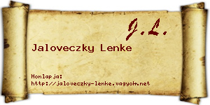Jaloveczky Lenke névjegykártya
